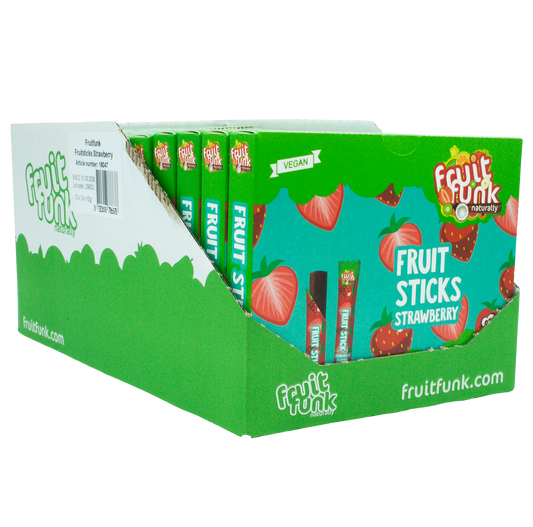 Fruitsticks 8-pack strawberry (display)