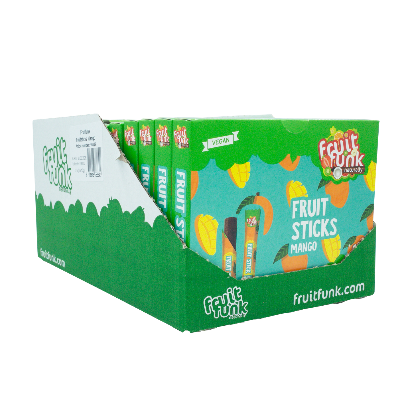 Fruitsticks 8-pack mango (display)