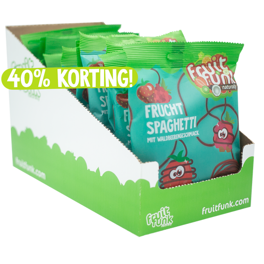 Fruit Spaghetti mixed berries display